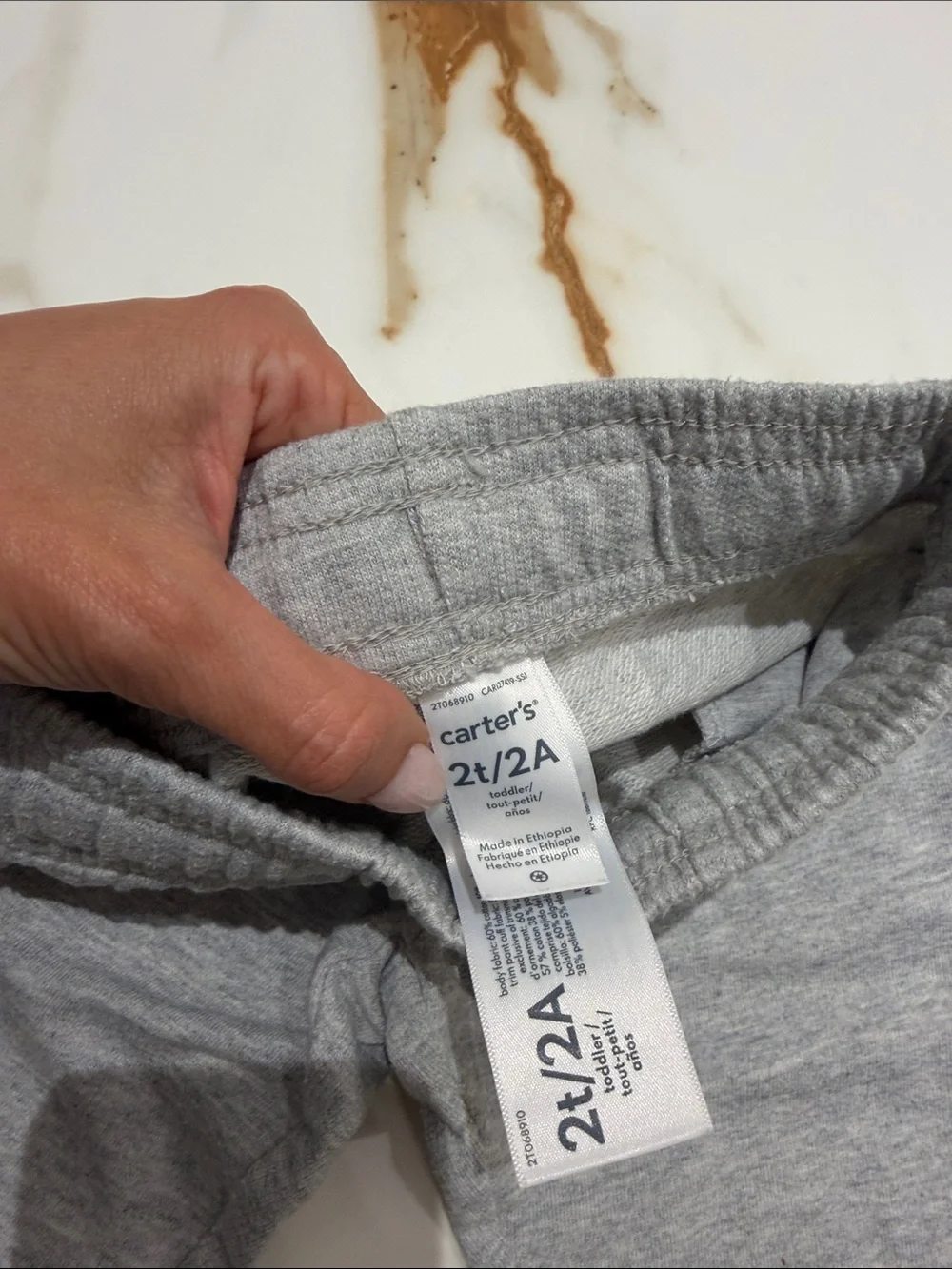 Carter’s Kids Neutral Jogger Pants - Gray & Cream